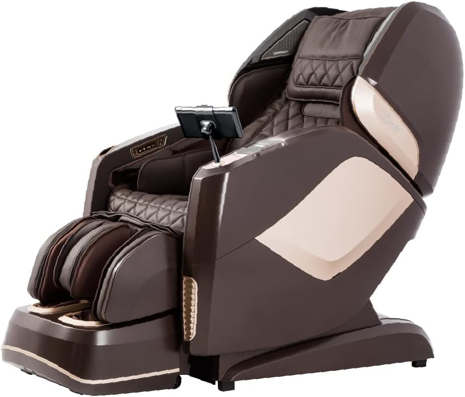 Brown SL-Track Massage Chair with Foot Roller, Zero Gravity D78686