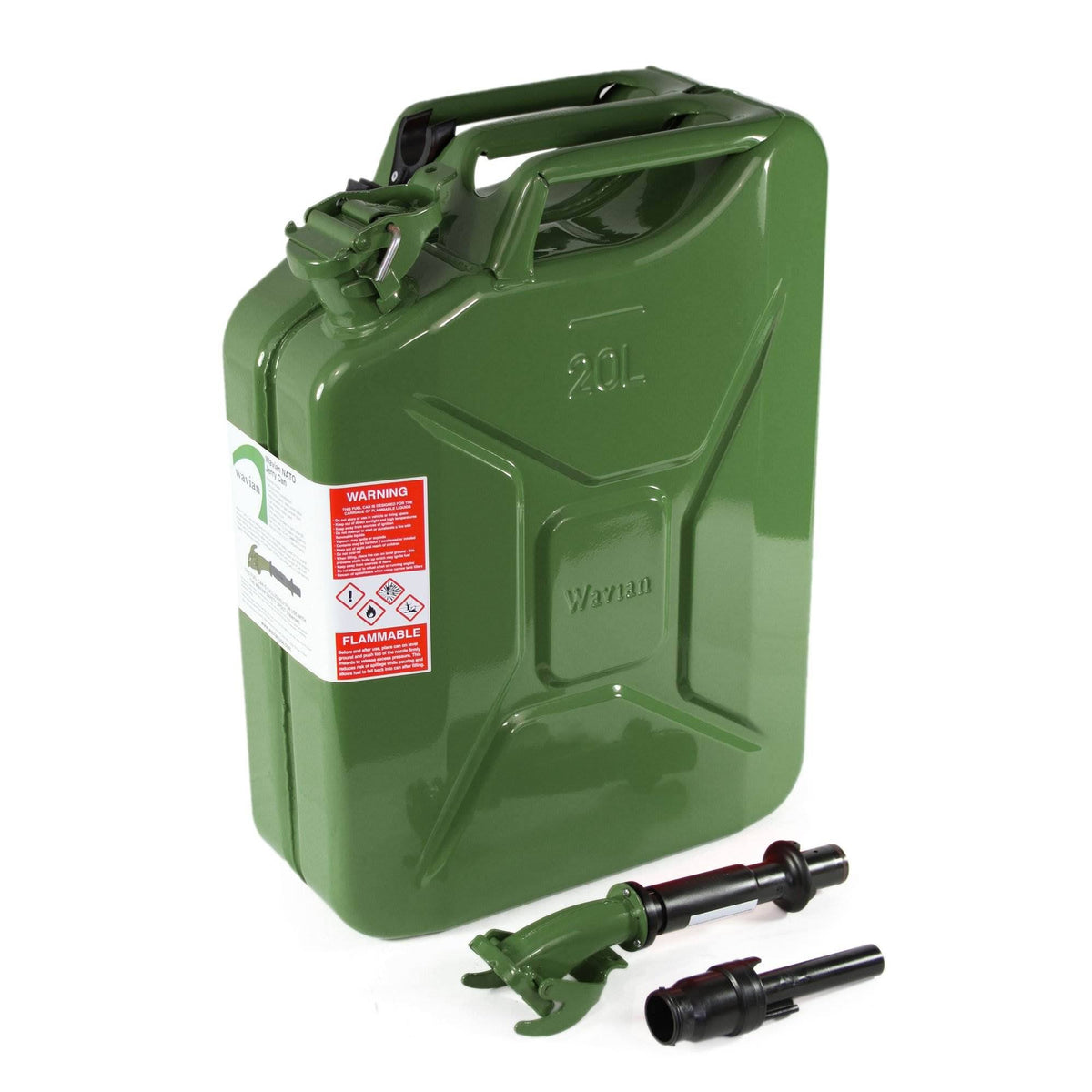 Green 5.3 Gallon Jerry Can with Spout O293