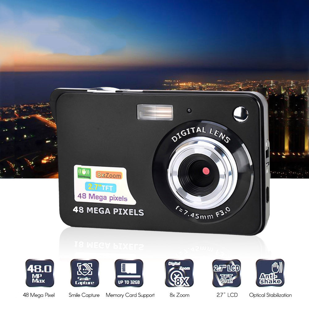 Digital Camera 18mp 2.7 Inch Lcd Screen 8x With Battery Pocket Camera F48930