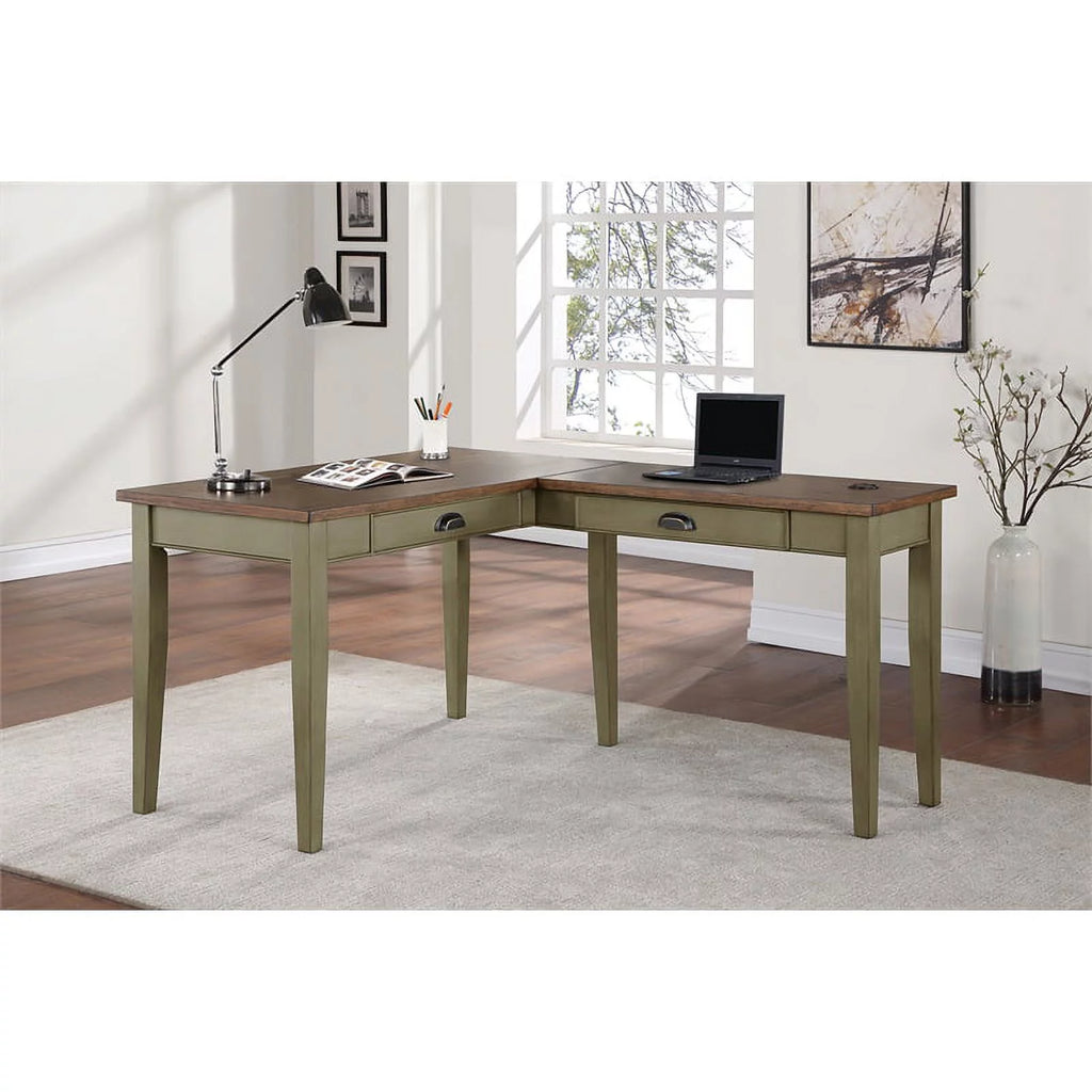 L-shaped Wood Writing Desk N6125