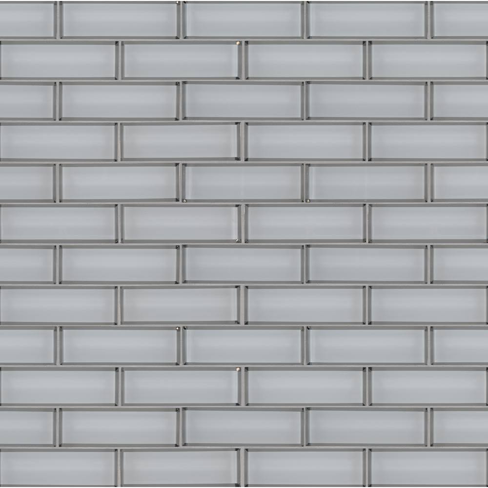 11.73 in. x 11.73 in. x 8 mm Glass Blend Mesh-Mounted Mosaic Tile U58436