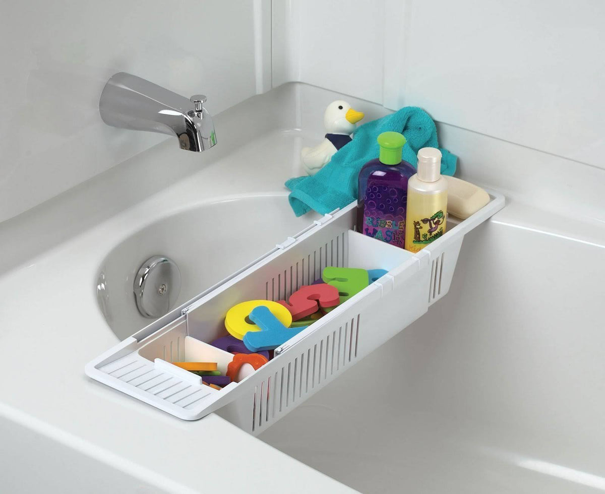White Bath Toy Organizer Storage Basket, 2 Count W40323
