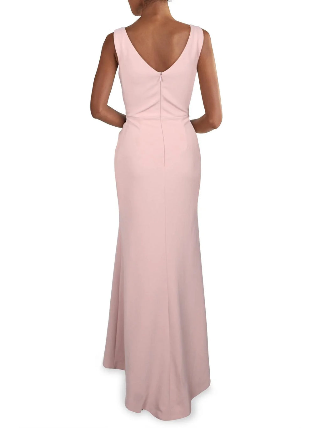 Womens Petites Crepe Ruffled Evening Dress Q587
