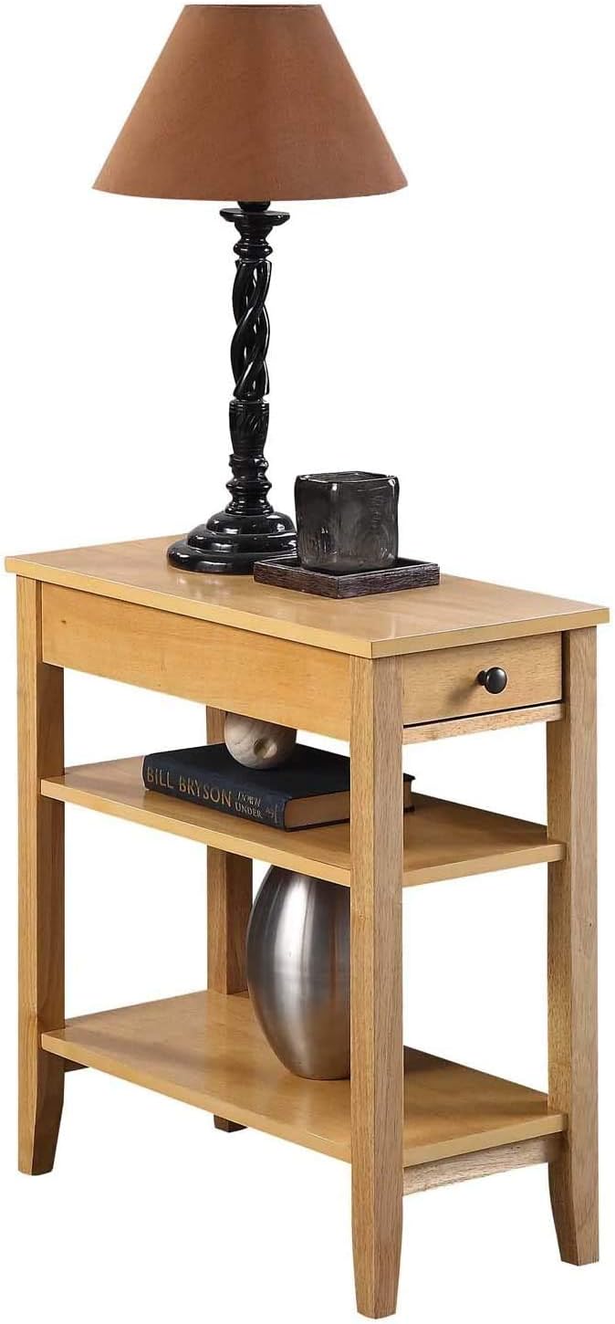 Three Tier End Table with Drawer V2198