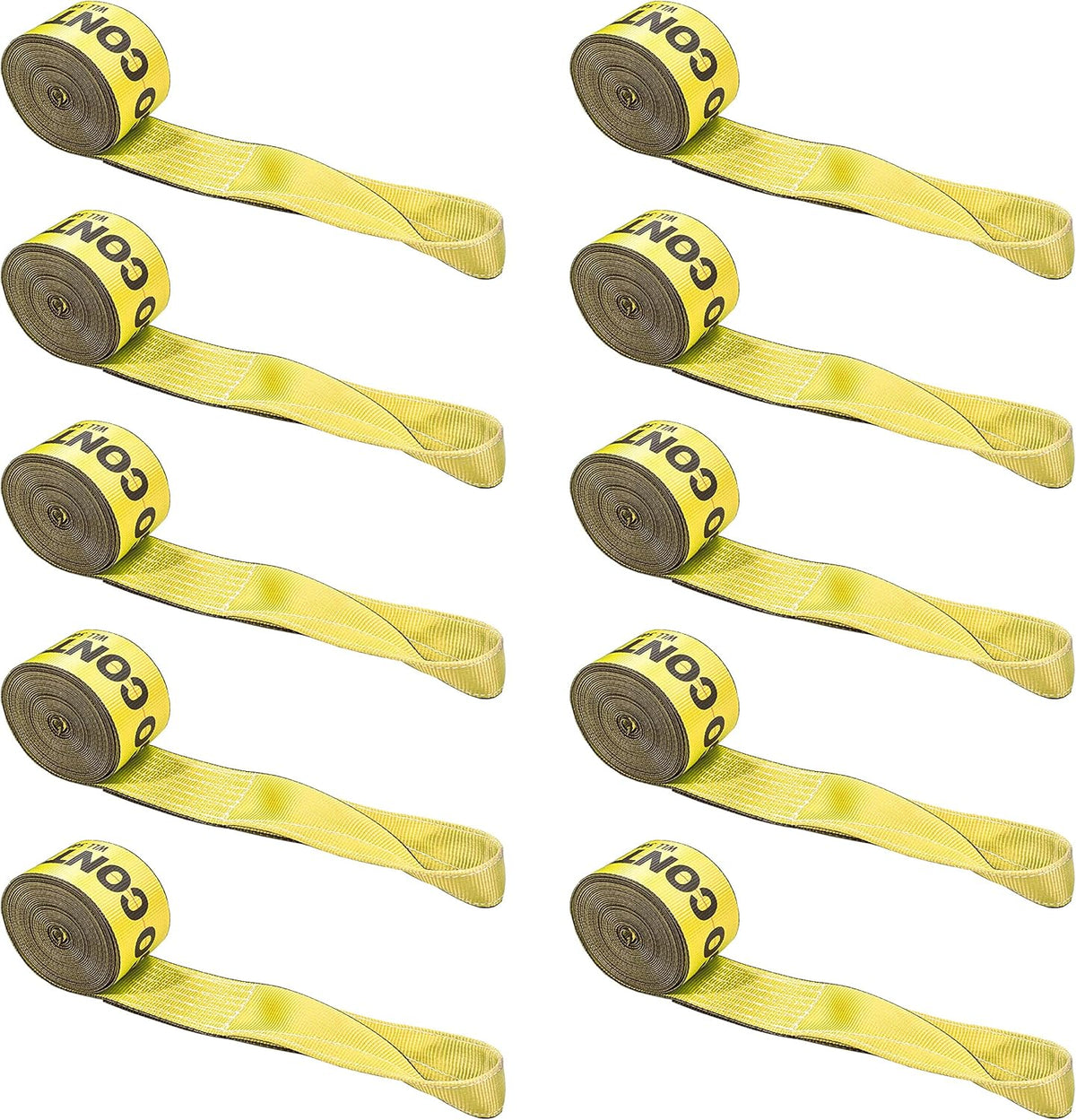 4 Inch x 30 Foot Winch Straps with Twisted Sewn Loop 10 Pack M799