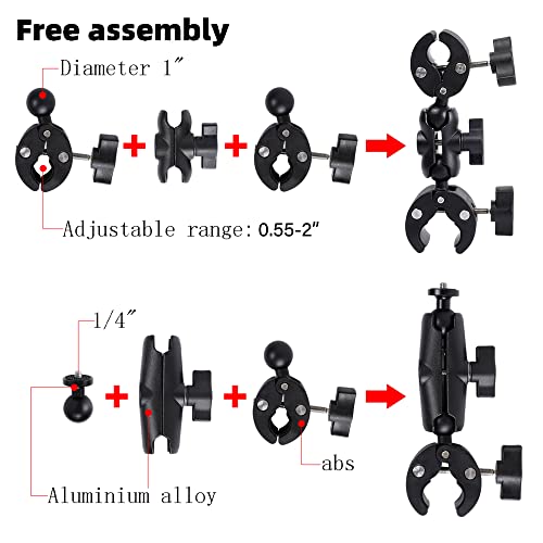Motorcycle Handlebar Clamp Mount and 61" Selfie Stick M88460