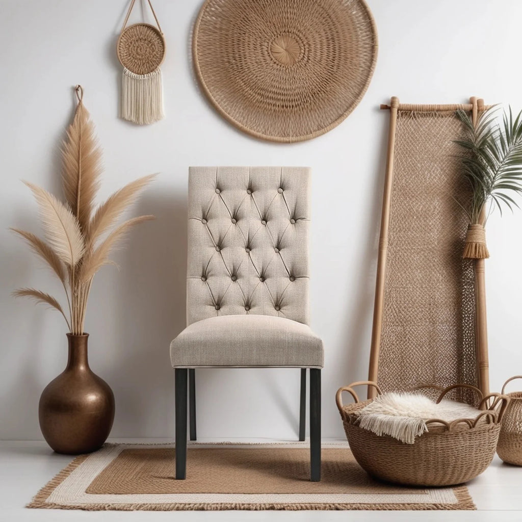 Light Brown Dining Chairs Set of 2 S361