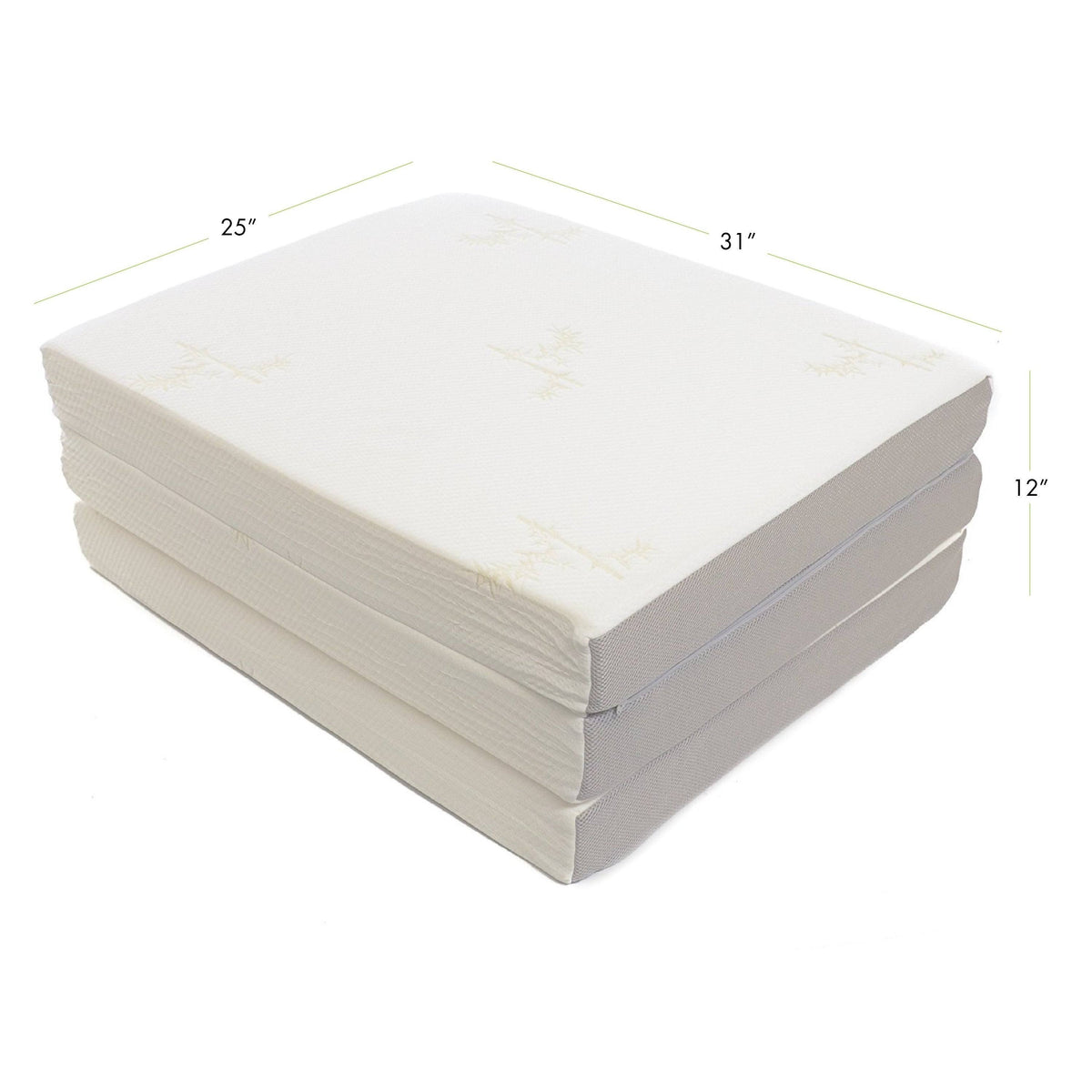 Tri Folding Mattress with Ultra Soft Removable Cover and Non-Slip Bottom Z33285