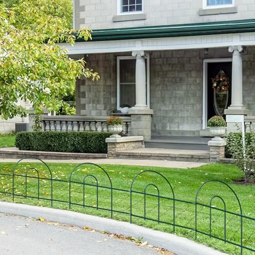 Green 32inX20ft Metal Garden Fencing D74244
