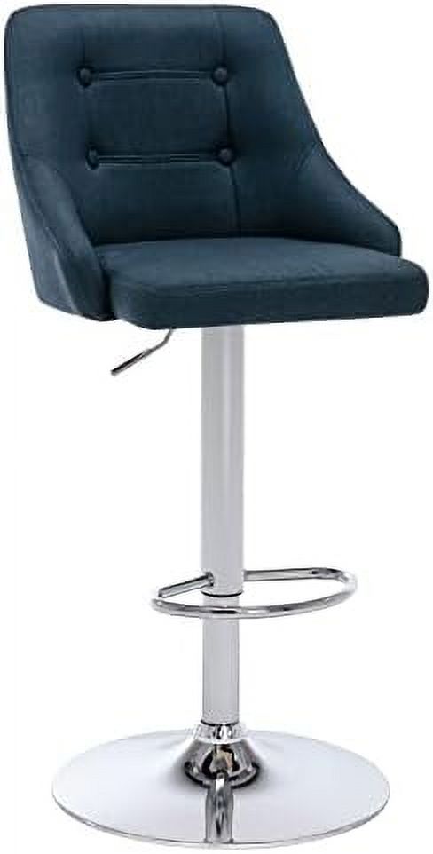 Adjustable Fabric Tufted Swivel Barstool with Back R69249