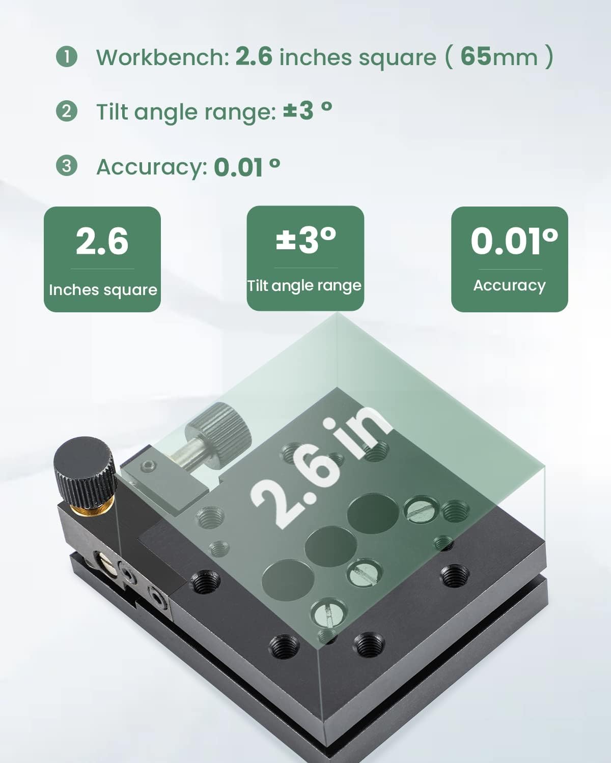2.6 inches 2-axis Manual Angle adjustment platform P40131