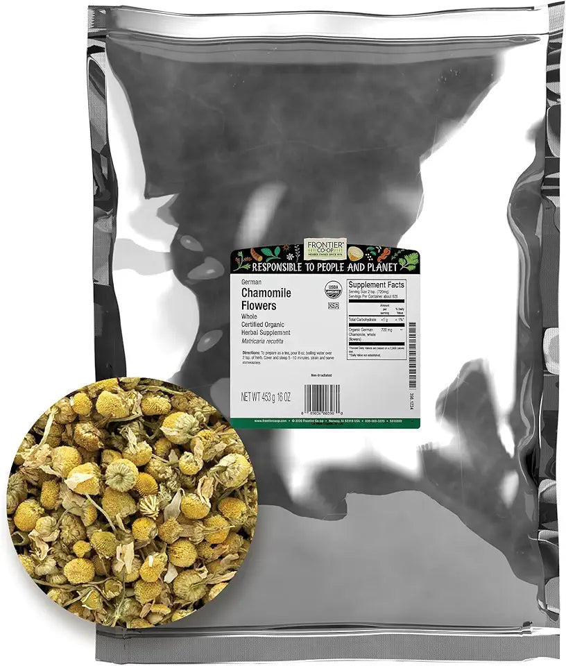 Organic Whole Chamomile Flowers 1lb Q743503