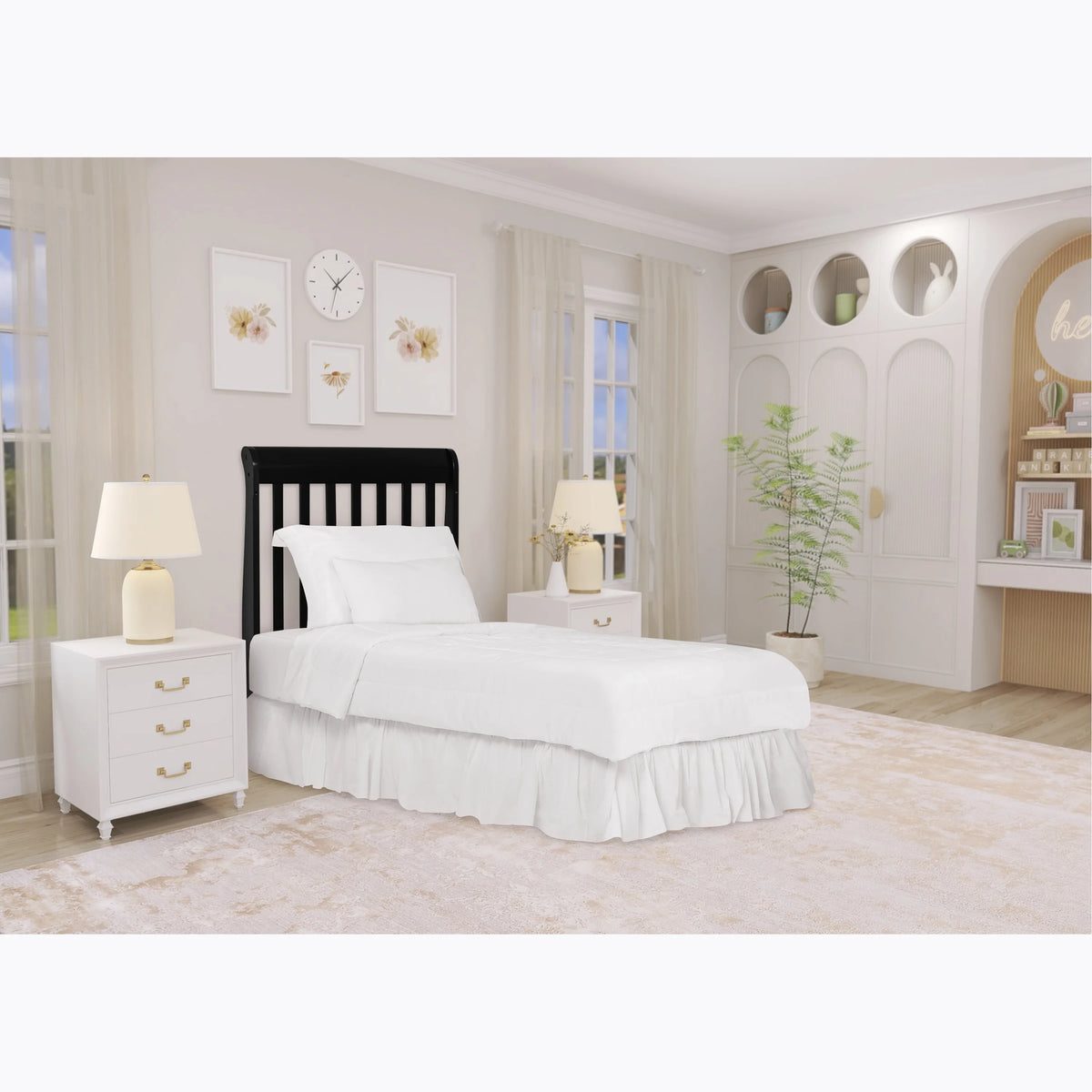 Black Convertible Crib R5547