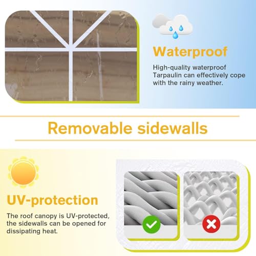 10'x30' Heavy Duty White Waterproof Outdoor Canopy S1087
