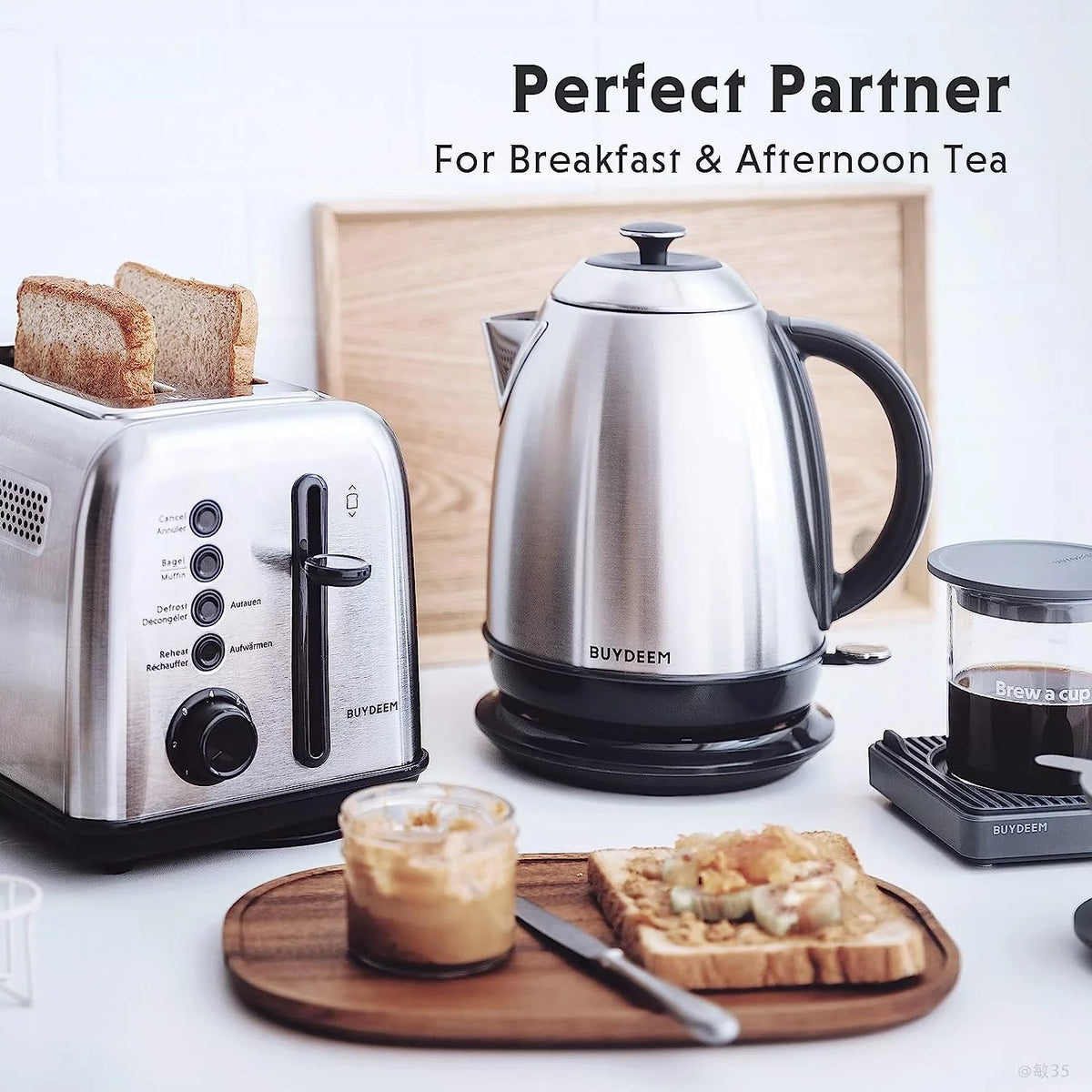 1.7L Stainless Steel Electric Kettle C384241