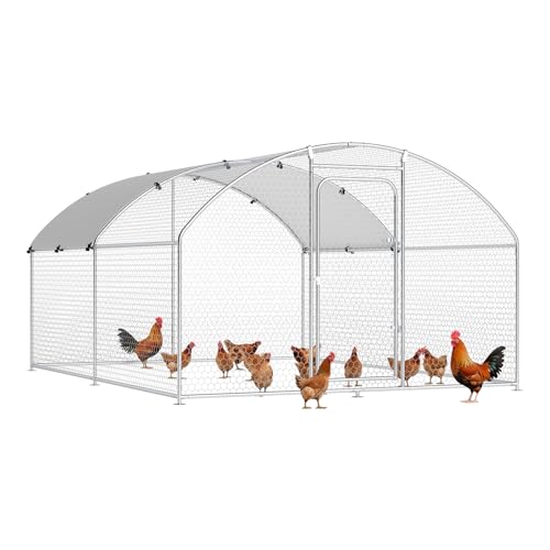 Large Metal Chicken Coop with Anti-UV Cover N78256