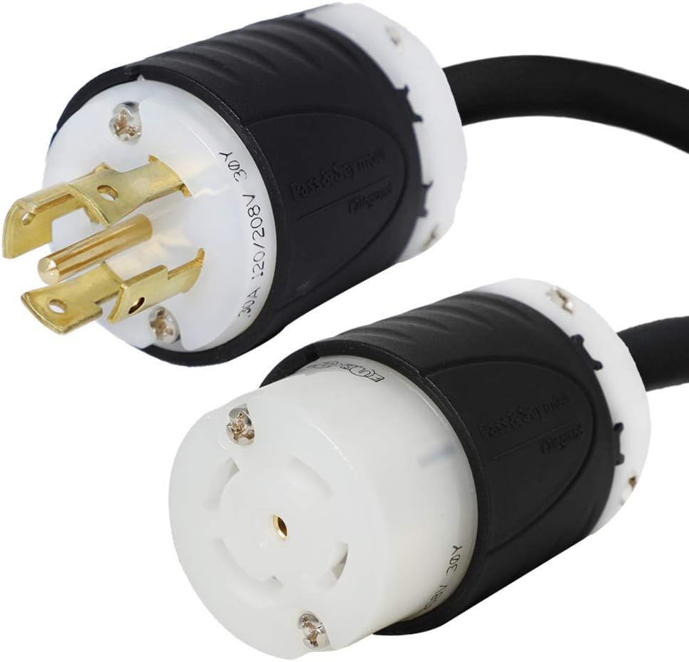 6 Foot 30A 120/208V 3-Phase Extension Cord P9055