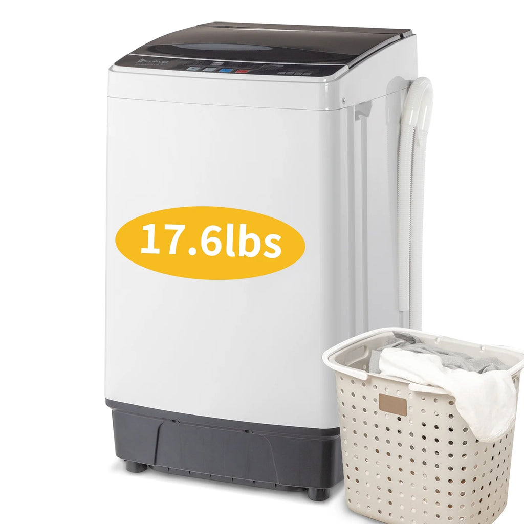 Full-Automatic Top Load Portable Compact Washing Machine 17.6 Lbs Capacity T43723