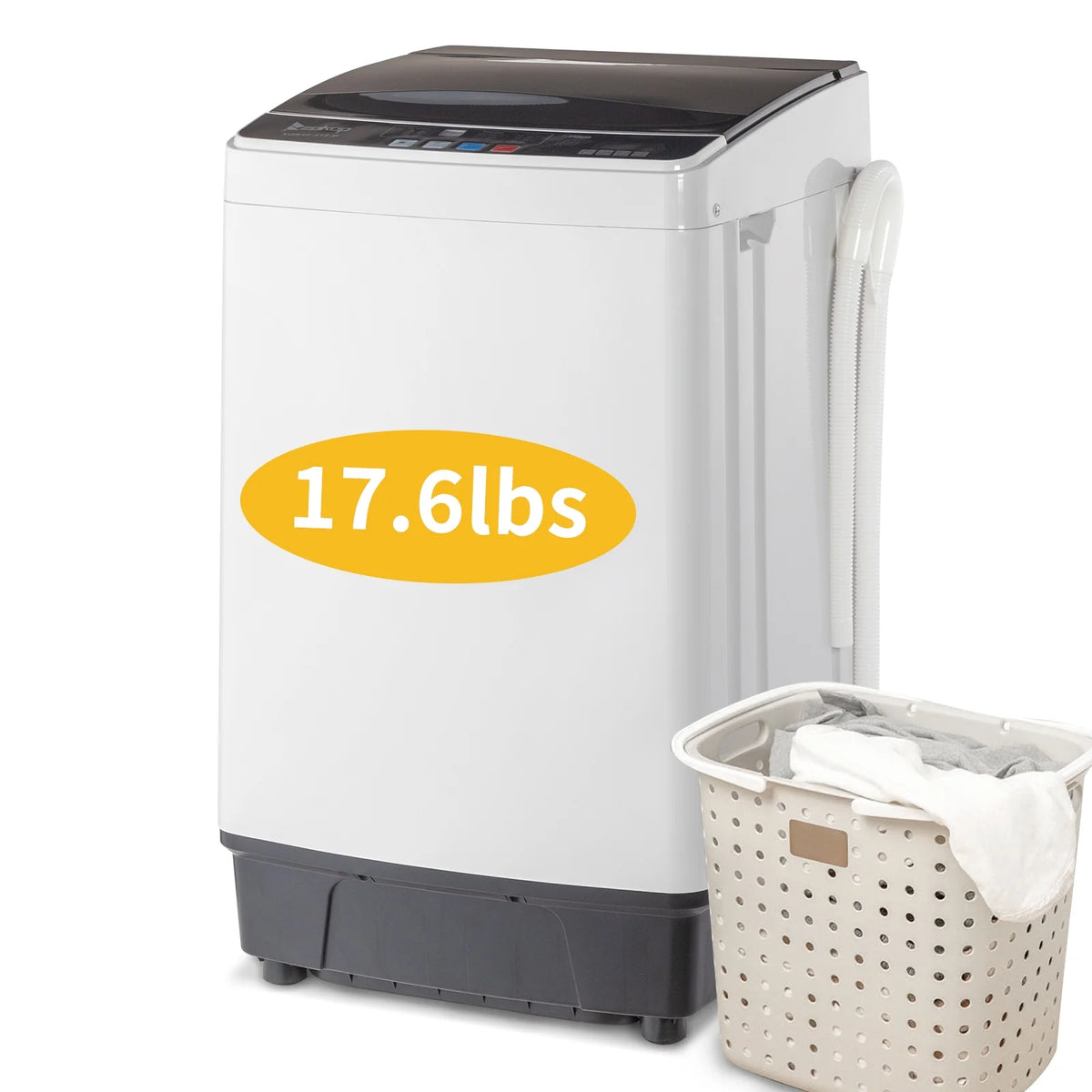 Full-Automatic Top Load Portable Compact Washing Machine 17.6 Lbs Capacity T43723
