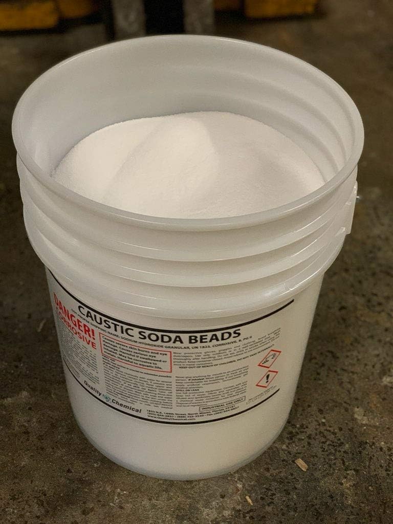 40 lb pail Sodium Hydroxide Caustic Soda Beads C399