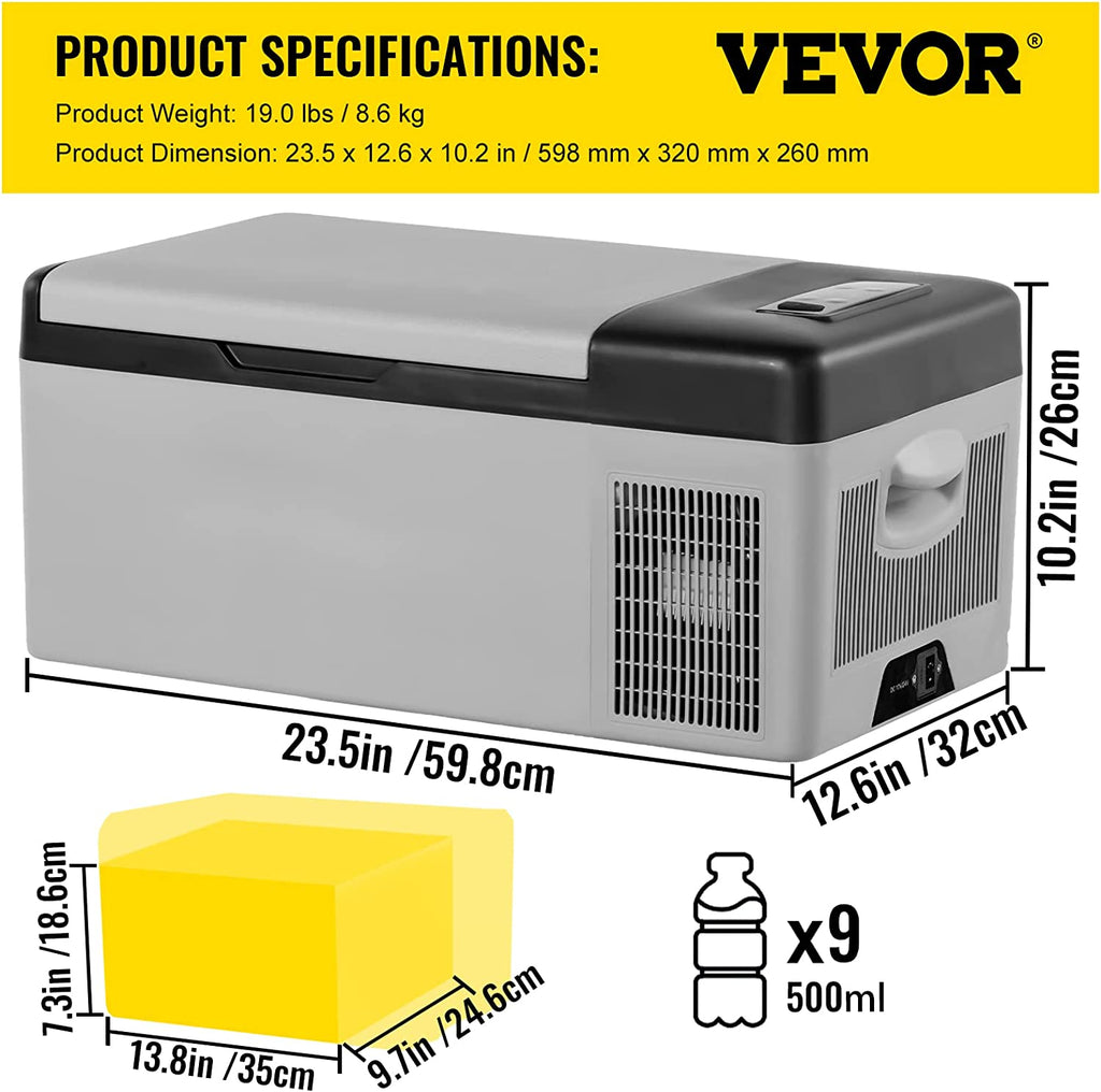 12V 16 qt. Portable Car Refrigerator with Cooler U397