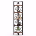 5 Tier Corner Shelf Brown S8436