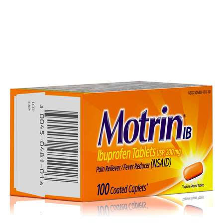 200mg Ibuprofen Caplets 100 Count T899