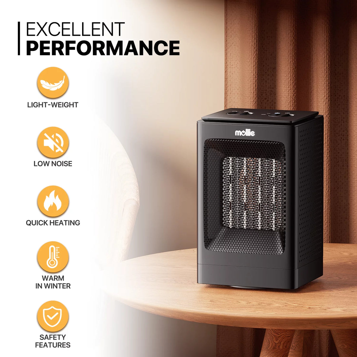 1500W PTC Portable Electric Space Heater T90919
