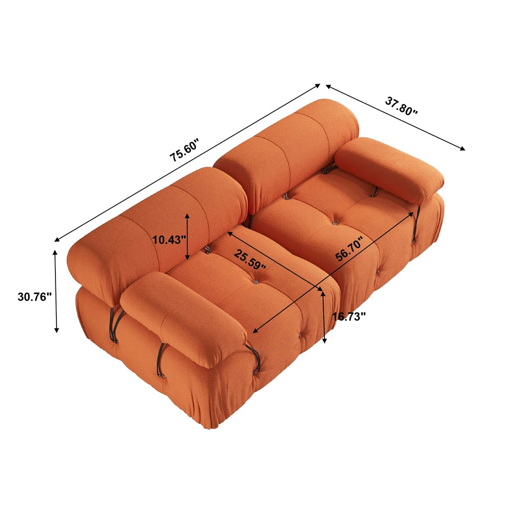 Orange Teddy Sectional Sofa C8372