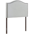 Sky Gray Fabric Upholstered Twin Headboard J56716