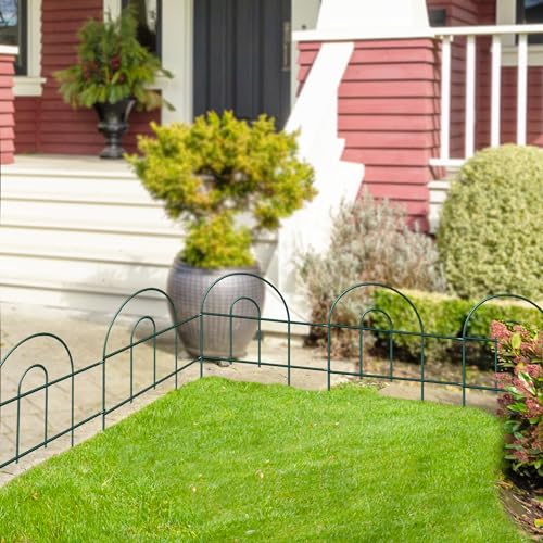 Green 32inX20ft Metal Garden Fencing D74244