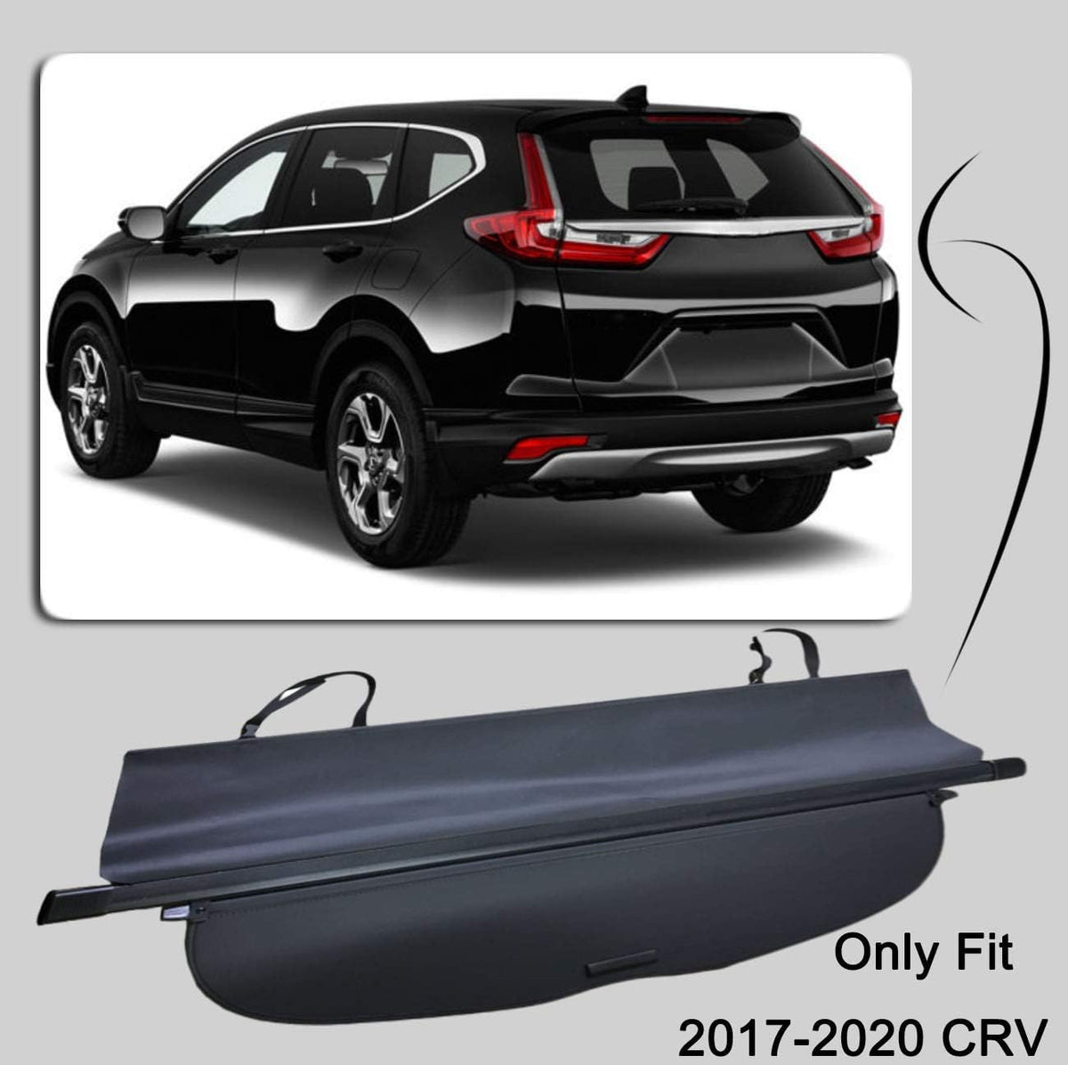 Cargo Cover Trunk Shade Black Pack of 2 N35117