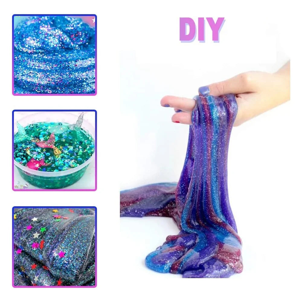 Fluffy Galaxy Slime 3-Pack Egg-Shaped DIY Slime B24753