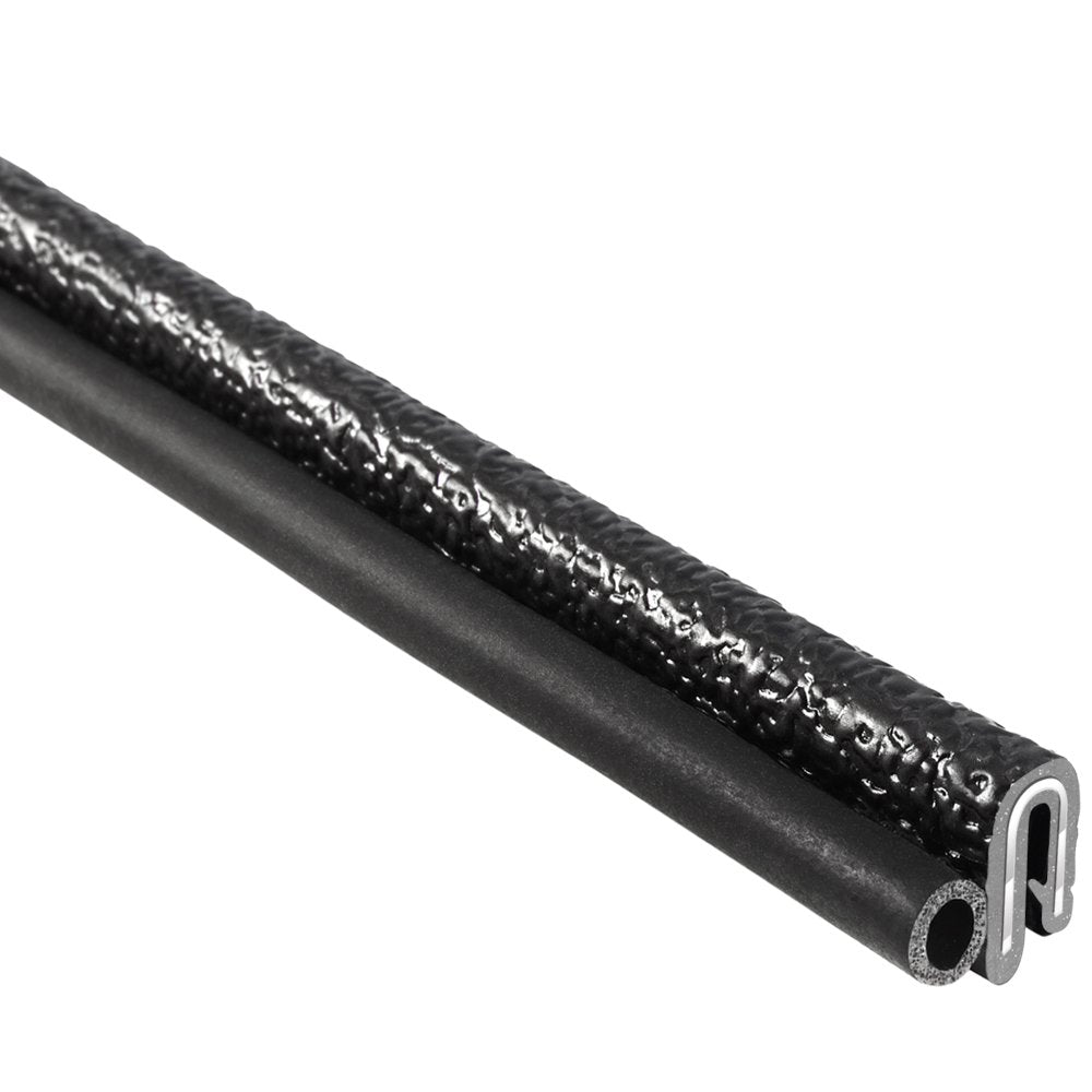 Trim Seal with Side Bulb, 3/4” Bulb Seal Diameter, 25’ Length, PVC Plastic with EPDM Rubber Seal, Pack of 2 K37937