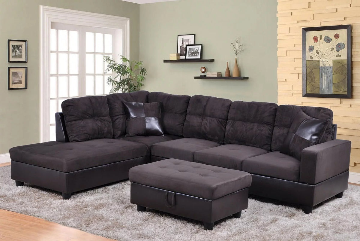 103.5'' Left Hand Facing Sectional Sofa with Storage Ottoman H61747
