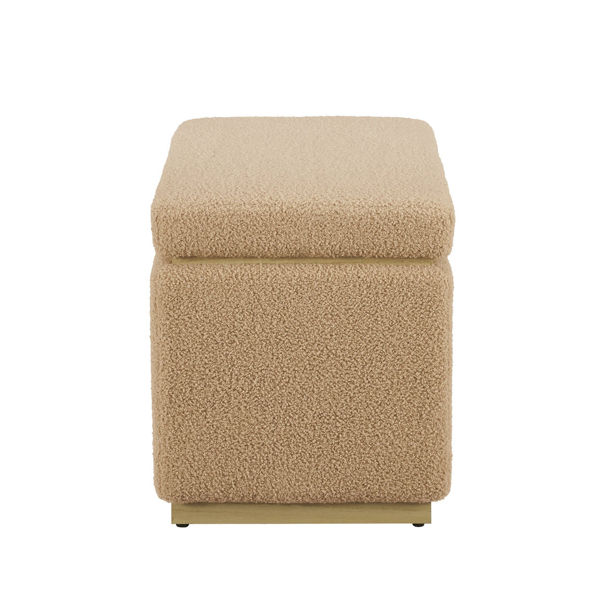 Tan Rectangle Storage Ottoman W4441