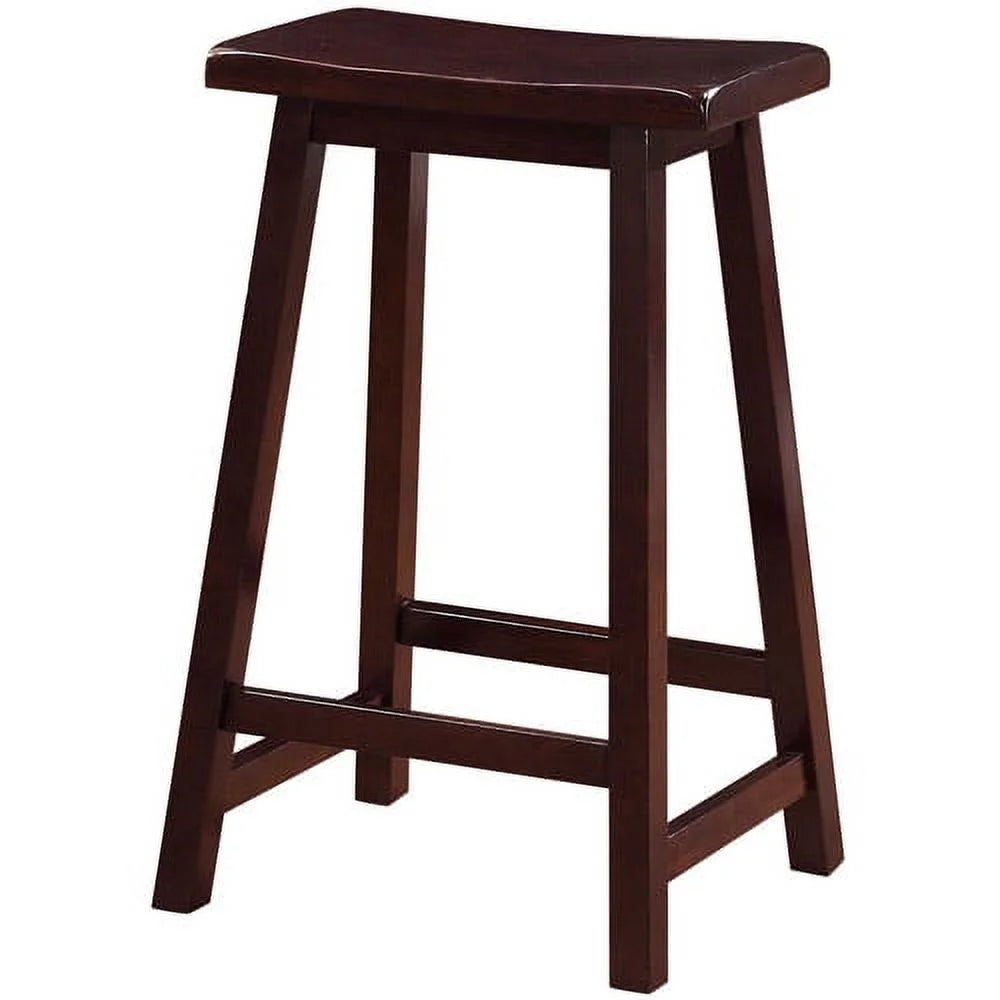 Wood Counter Stool, 24" Seat Height, Dark Brown M305061