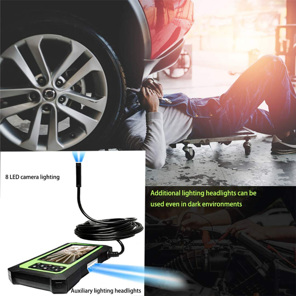 Dual Lens 1080P Borescope Inspection Camera with 16.5FT Semi-Rigid Cable, 32GB Card, Pack of 2 E424
