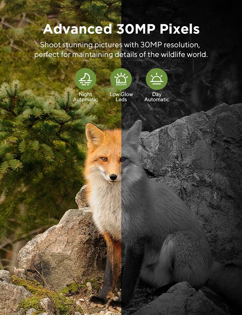 WiFi Bluetooth 30MP 1296P Hunting Camera with IR Night Vision and IP66 Waterproof H9964