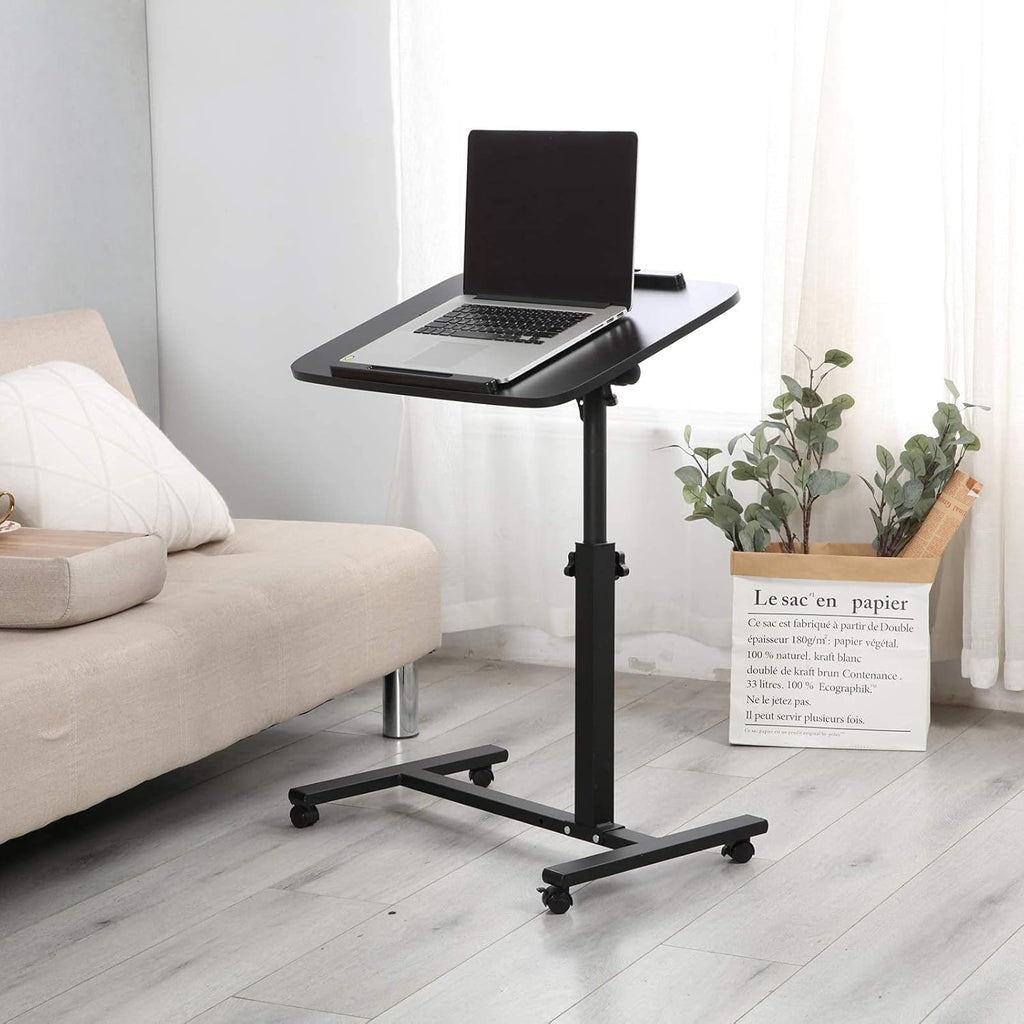 Adjustable Overbed Bedside Table with Wheels H13259