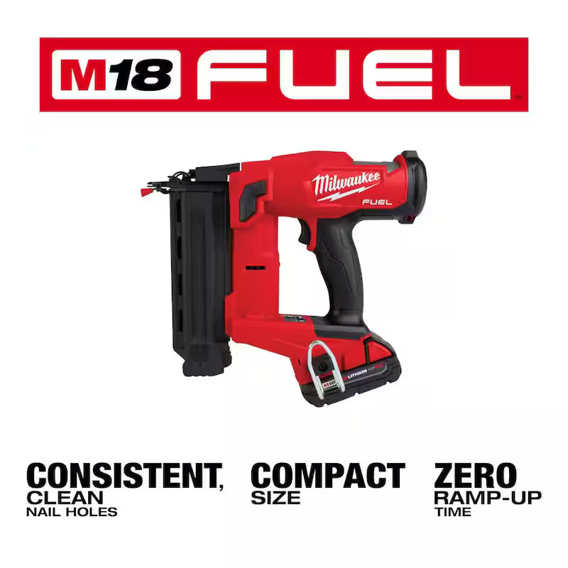 18-Volt 18-Gauge Cordless Brad Nailer Kit with Battery, Charger and Bag W514959
