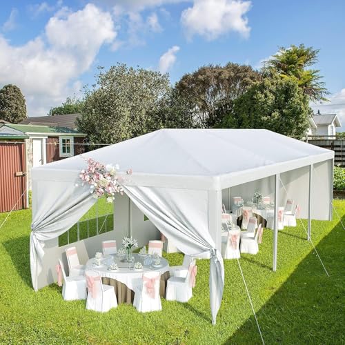10'x30' Heavy Duty White Waterproof Outdoor Canopy S1087