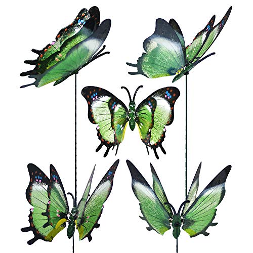 3D Large Butterfly Garden Stakes Decorations Outdoor Lawn Decorative Yard Decor Ornaments (Pack of 4) R8228