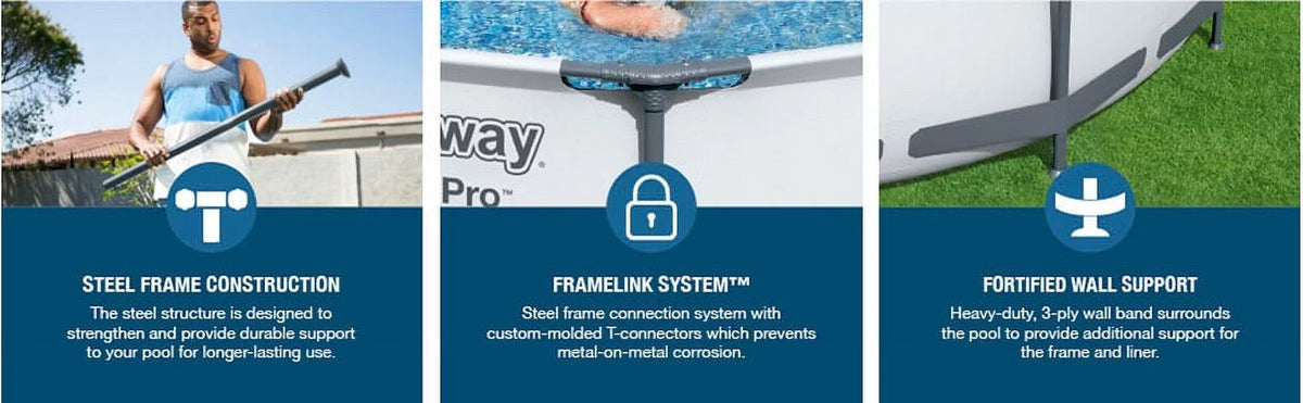 12-Foot by 30-inch Round Frame Swimming Pool Set U495