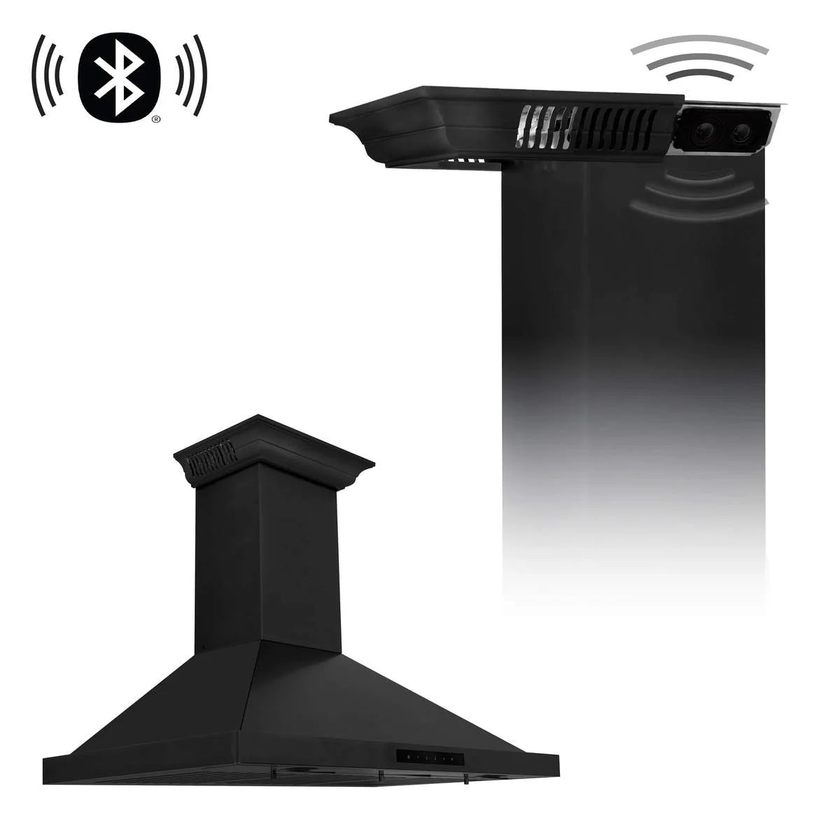 36 in. Black Stainless Steel Indoor Wall Range Hood X5618