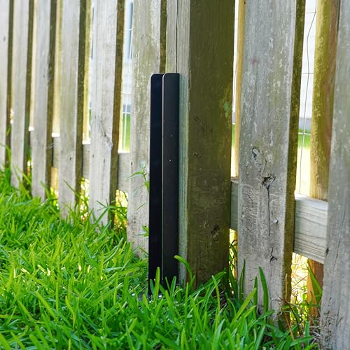 4-Pack 32in Stainless Steel Fence Post Anchor Black L49394