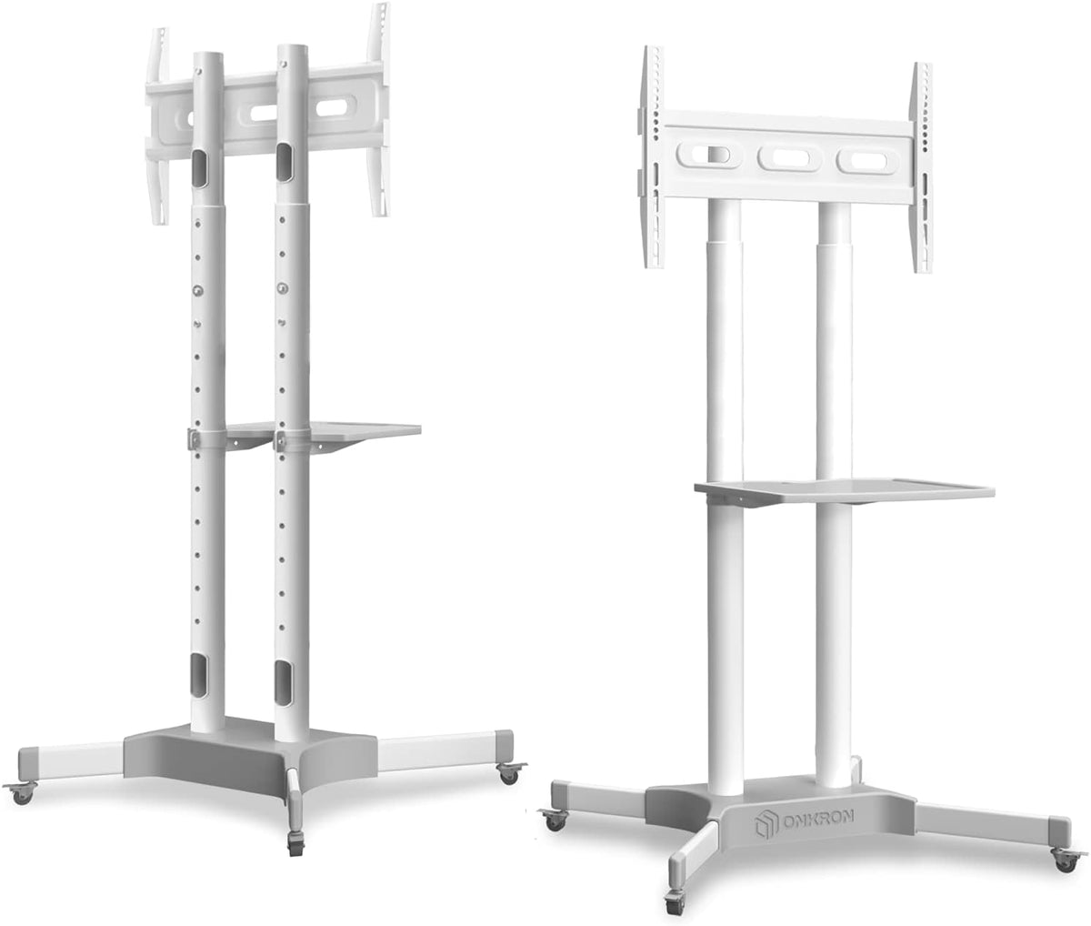 Mobile TV Stand for 32 to 65 Inch TV Screens with Wheels Shelves O27411