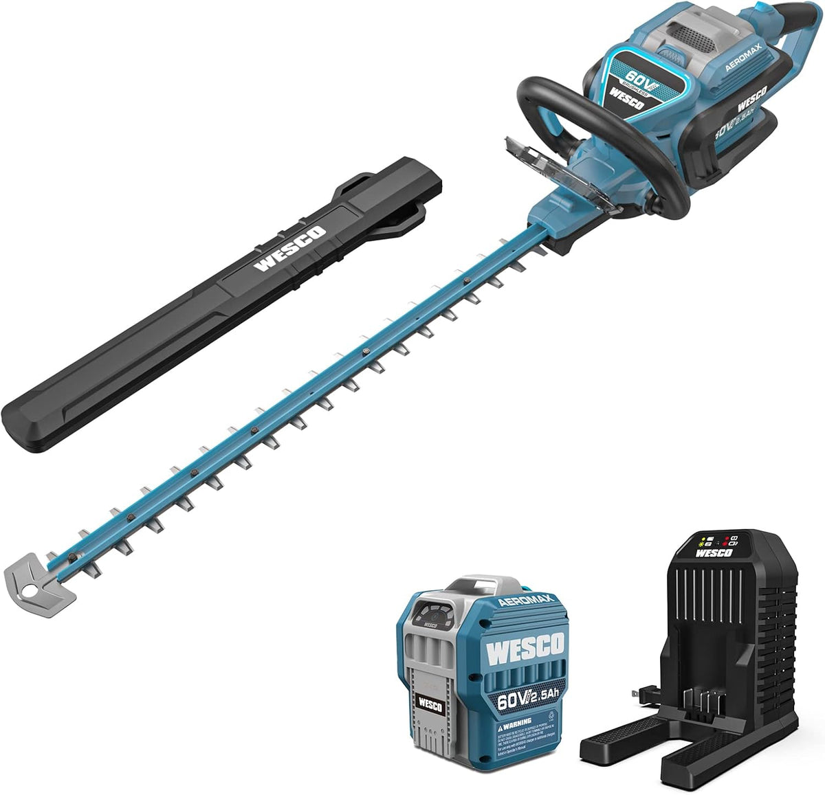 20V Cordless Hedge Trimmer, 20-Inch Dual Action Blade, 2.0Ah Li-ion Battery and Charger Included P981