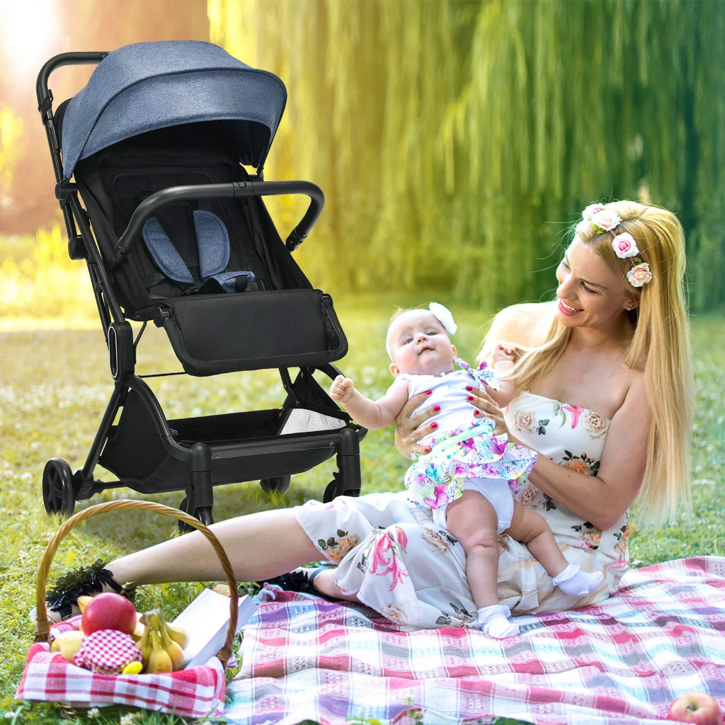 Lightweight Foldable Grey Baby Stroller T9283