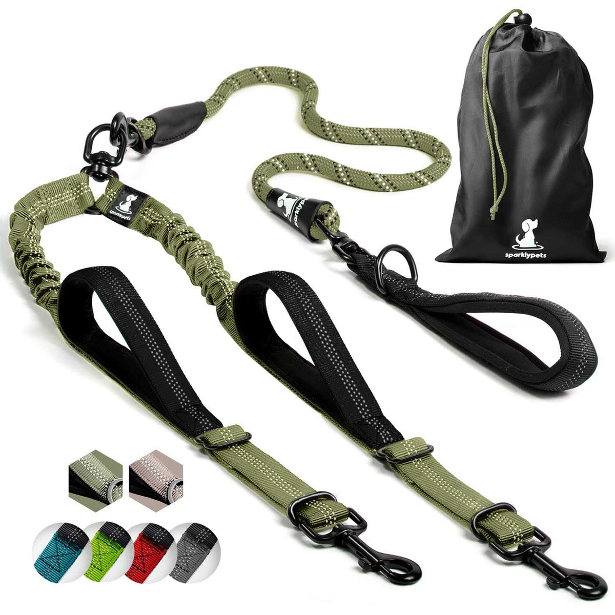Double Dog Leash for 2 Dogs with Padded Handles P207